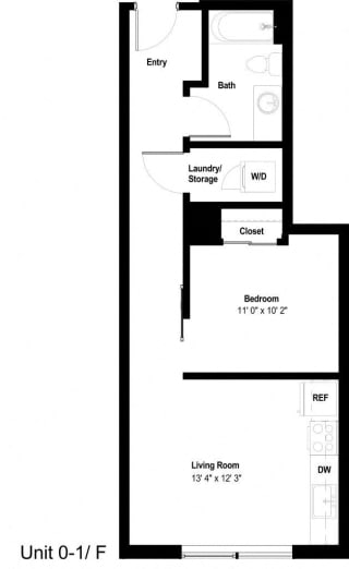 The Danforth Apartments 0-1F Floor Plan
