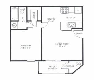  Floor Plan A1 - 1 Bed / 1 Bath