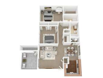 B2 Floor Plan at Evergreen, Indiana