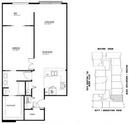 The Metropolitan Apartments 110-410 Floor Plan