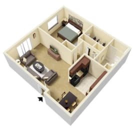 one bedroom apartment in wichita ks floor plan