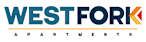 The image is a logo for Westfork Apartments.