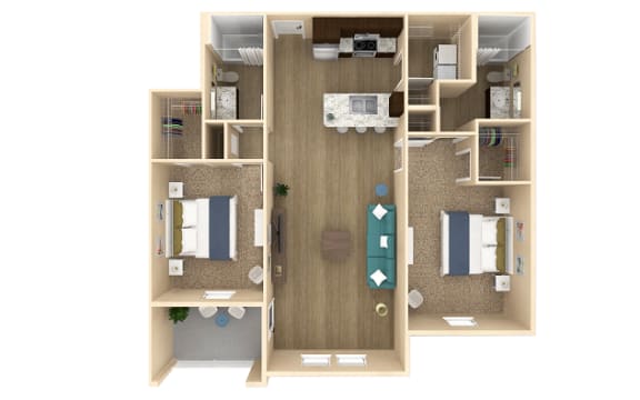 Serenity Floor Plan with 1156 square feet at The Oasis at Cypress Woods, Fort Myers