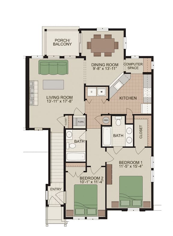 Oakland A (2nd Floor Treeview on Braceland)  at Claremont Apartments, Exton, 19341
