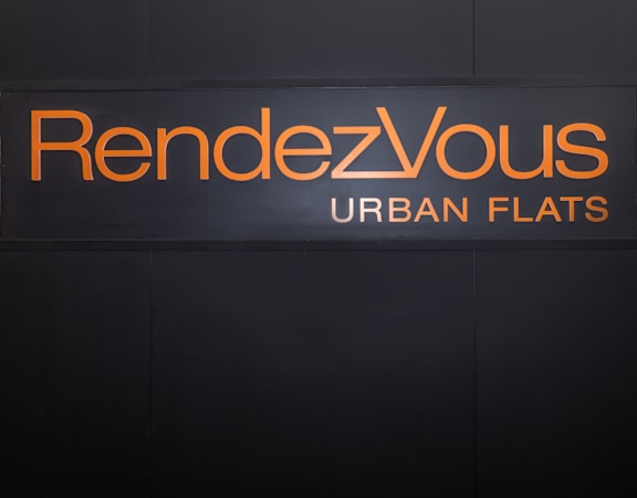 Logo at Rendezvous Urban Flats, Tucson, AZ