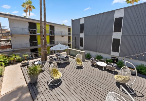 outdoor lounge area