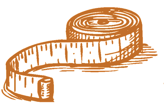 A sketch of measuring tape.