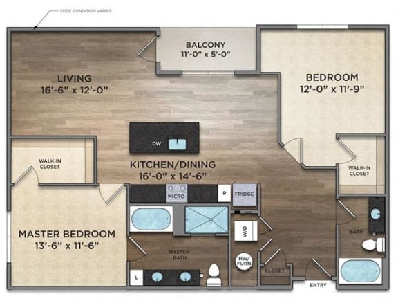 Floor Plan  B100_2_FloorPlan at The Nicholas, Columbus, OH