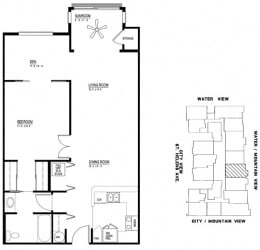 The Metropolitan Apartments 108-408 Floor Plan