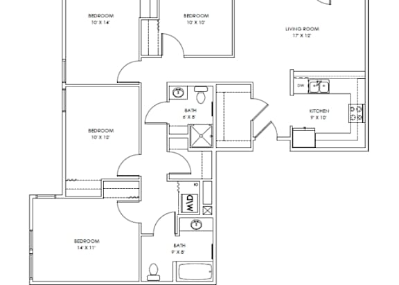 the third floor plan of 488 pembroke ave