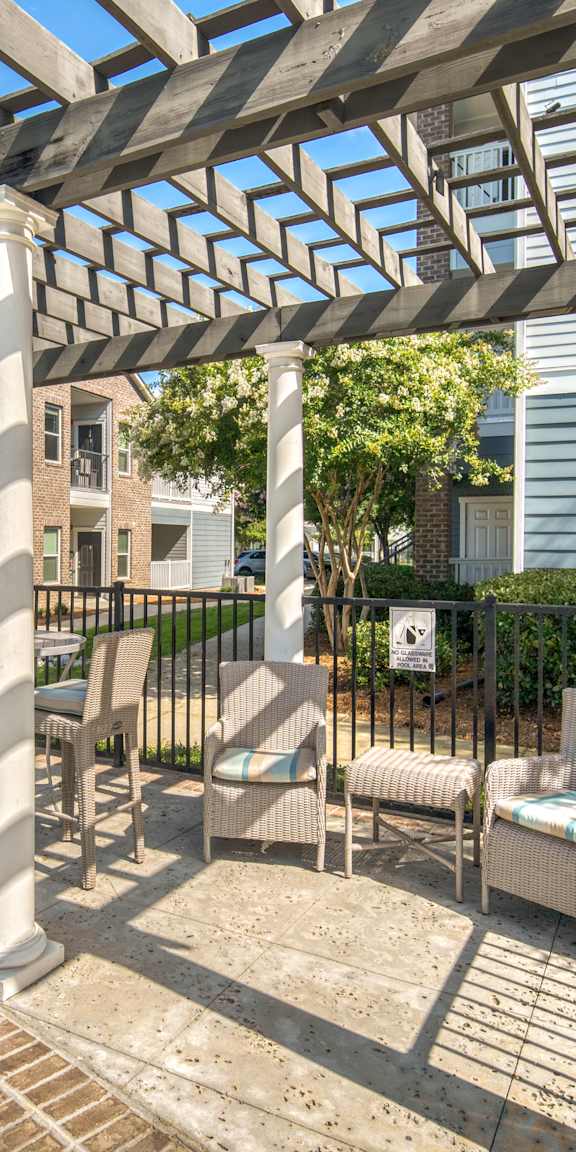 Outdoor patio at Cypress River, Ladson, SC