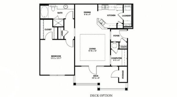 Floor Plan A1 With Deck Option