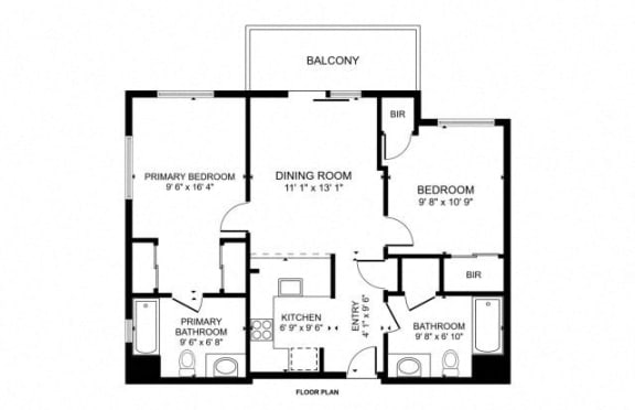 Floor Plan  the floor plan of the residence has a mix of bedrooms and baths