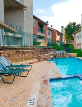 Sparkling Swimming Pool with Heated Jacuzzi