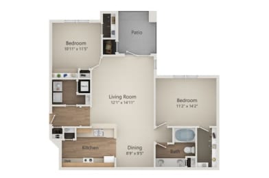Lavaca Floor Plan |Park at Monterey Oaks
