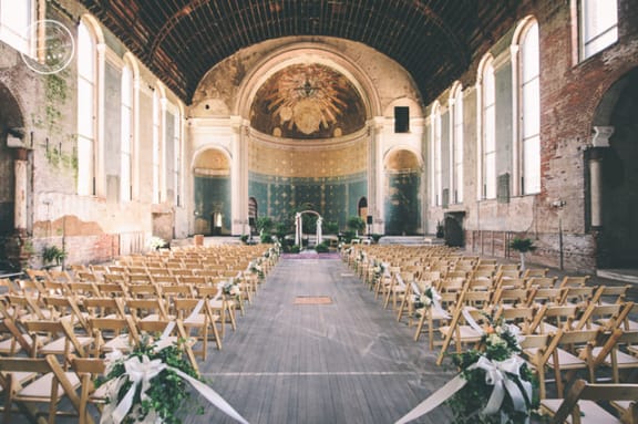 a classic greenhouse wedding ceremony at dos pueblos orchid farm