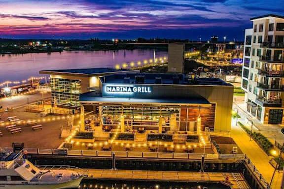 Marina Grill is a restaurant located by the water.
