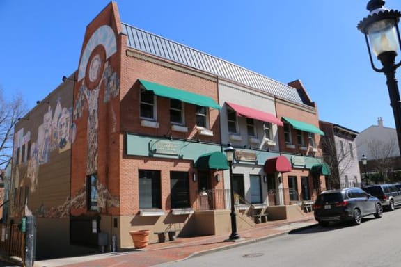 a building with a clock on the side of it