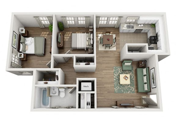 Sunset Ridge Apartment Homes - 2 Bedroom 1 Bath Apartment Sunset Ridge Apartment Homes - 2 Bedroom 1 Bath Apartment