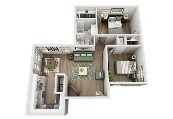 Sunset Ridge Apartment Homes - 2 Bedroom 1 Bath Apartment Sunset Ridge Apartment Homes - 2 Bedroom 1 Bath Apartment