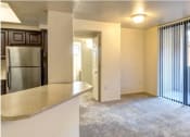 Thumbnail 16 of 24 - Ingleside Apartments kitchen and living room with sliding glass door to outside