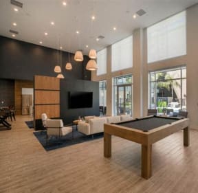 resident lounge with pool table