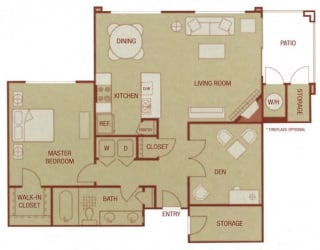 Sonoma Resort Apartments 1 bed 1 bath 916 sqft