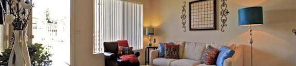 living room at Acacia pointe apartments in glendale az