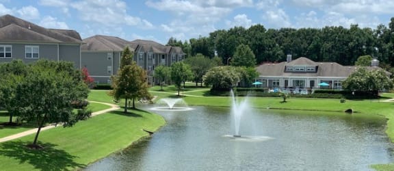 Lake With Fountain at Plantation Crossing, Lafayette, 70508