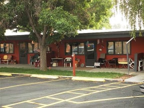 View of building from parking lot