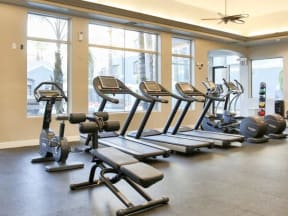 The Highland Apartments Fitness Center cardio equipment