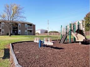 Community Play Ground surrounded by landscaping
