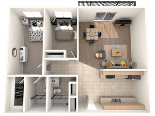 The Brook on Center Two Bedroom, Two Bath