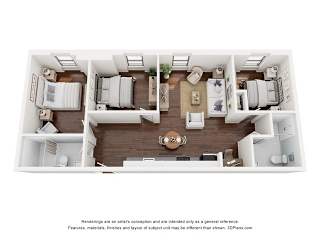 Floor Plan Middle Street 3b1b