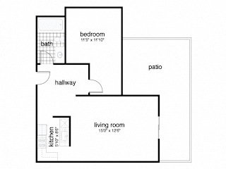 Floor Plan 1 Bed 1 Bath