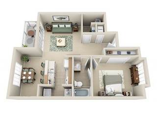 Floor Plan 1 Bedroom