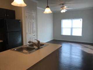 Double Stainless Steel Sink with Bright Entrance at CLEAR Property Management , The Lookout at Comanche Hill, San Antonio, TX, 78247