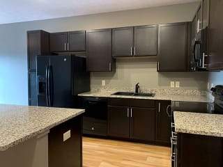 Spacious kitchen with granite countertops of 1 bedroom apartment for rent at The Flats at 84 best   apartments Lincoln NE 68516