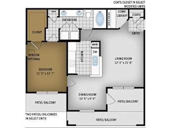 A2 - 1 bedroom 1 bath