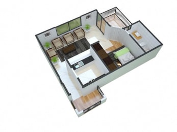  Floor Plan 1x1 Junior