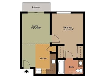  Floor Plan 1X1