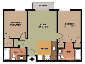  Floor Plan 2X2