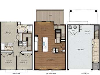  Floor Plan 3 Bedroom Townhome
