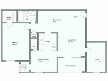  Floor Plan Maryland Deluxe - Study