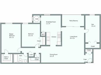  Floor Plan Mason Deluxe - Den