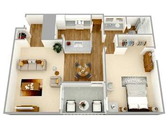 1 bed 1 bath A at Magnolia at Whitlock Apartments, Marietta, GA