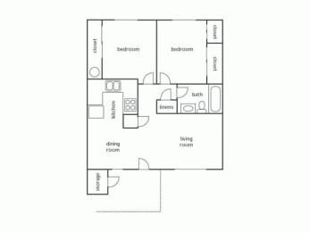  Floor Plan Two Bedroom