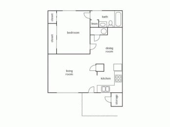  Floor Plan One Bedroom