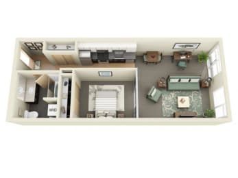 Urban 1bd 1ba - A at Mural, Seattle, WA