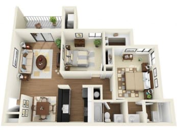 B3 2 Bedroom 2 Bathroom Floor Plan at Coral Club, Bradenton